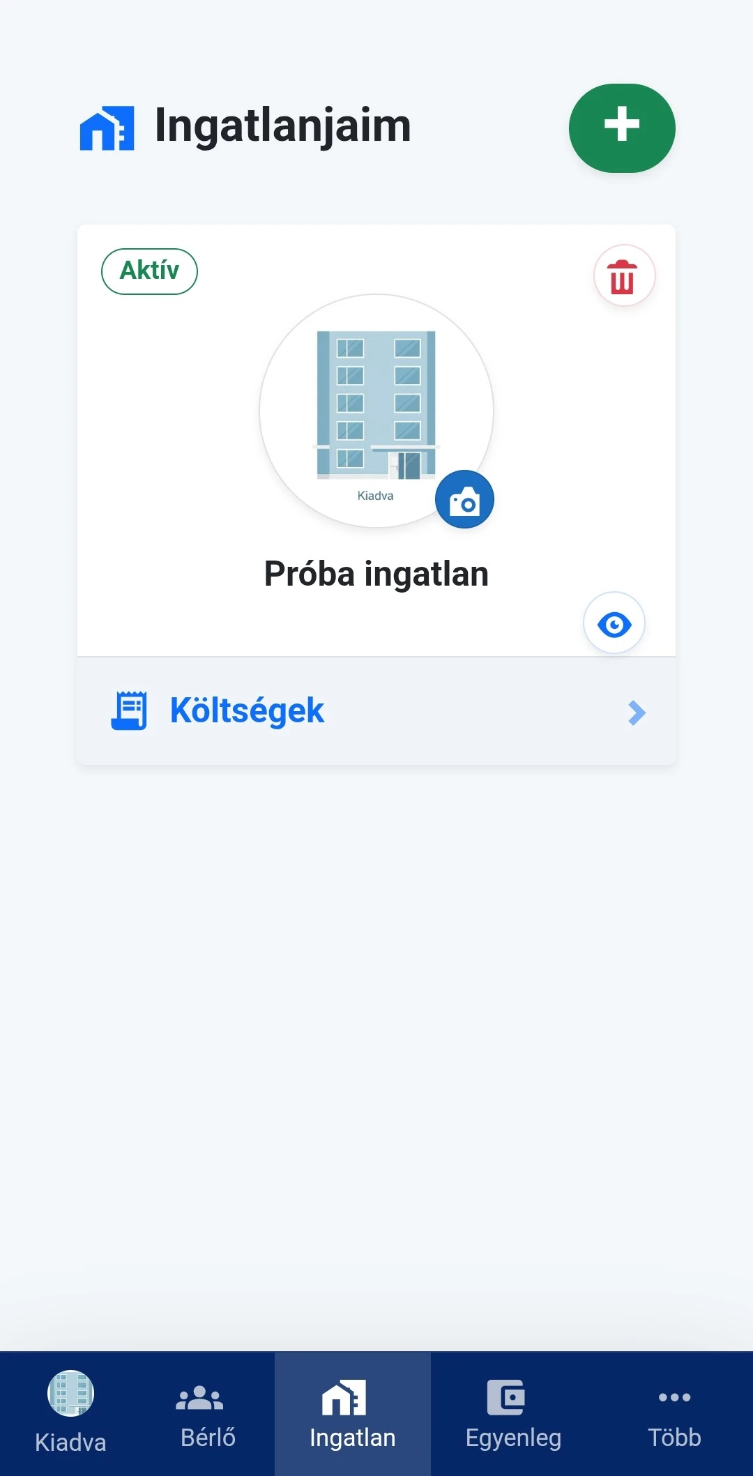 Ingatlanok kezelése